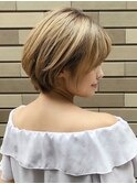 デザインカラー/レイヤーカット/オリーブベージュ/秋葉原