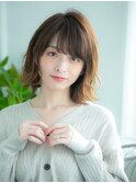 【lond printemps水野】毛先ミックス外ハネミディアムボブ