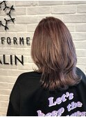 大人可愛くピンクベージュ