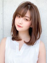 アグノス 青山(Agnos) ★大人可愛いふんわりカール小顔カットショコラアッシュ