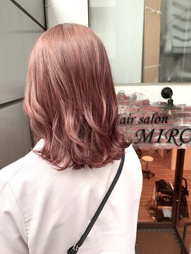 ヘアサロン ミロ(Hair Salon MIRO) ミディアム×ピンクベージュ