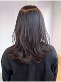 ワンカールレイヤー_チェリーブラウンフェミニンロング_ba433971