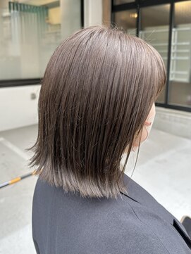 ヘアーメイクオズ(hair make O/S) グリーンボブ_チョコレートプリカール大人ガーリー