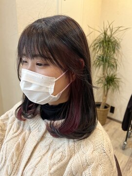 ユニコ(unico) インナーカラー　ミディアム 髪質改善　【unico 川崎】工藤梨花