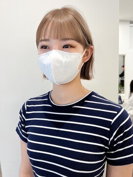 ガーデンヨコハマエスト(GARDEN YOKOHAMA est) 似合わせカット　ブリーチカラー　オリーブベージュ