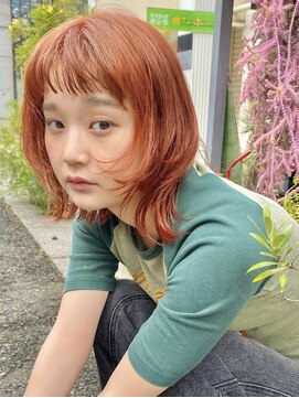 エルメ クラマエ(Elme) ボブウルフ×ブリーチカラー