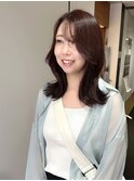 韓国風くびれミディ×ラベンダーブラウン