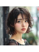 ヘアメイク リーフ 茂原店(HAIRMAKE Leaf)&nbsp;ゆるふわ外ハネボブ/カールシアーカラー