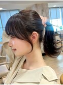 表参道アフロート張替　お姉さんっぽく結べるお顔まわりカット