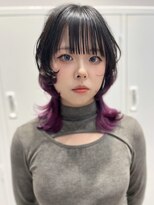 シュク 高円寺(SYUK)&nbsp;マッシュウルフ/裾カラー/レイヤーカット/SYUK高円寺【青木】