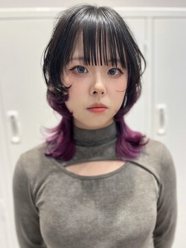 シュク 高円寺(SYUK) マッシュウルフ/裾カラー/レイヤーカット/SYUK高円寺【青木】