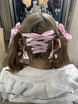 アイビー 新宿(IVY) リボン網掛けツインテール