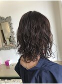 パーマスタイルハッシュカットフルバング似合わせカット