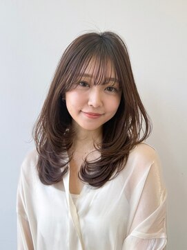 アフロート ギンザ(AFLOAT GINZA) 顔周りカット×レイヤーロング×透明感カラー×顔まわりレイヤー