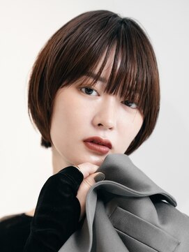 エリマ 横浜西口(elima) 顔周りレイヤーカットくびれヘア切りっぱなしボブ大人ボブ30代
