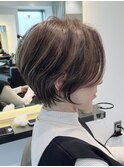 30代40代50代絶壁解消ひし形白髪ぼかし大人ショートボブ ER