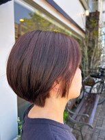 コラソン(corazon)&nbsp;丸みショートカット+ラベンダーブラウンカラー