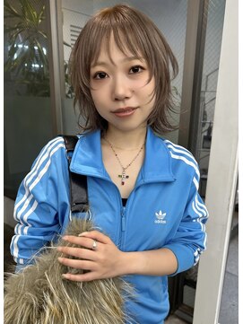 レコ 渋谷(LECO) ハスキーベージュブラウンレイヤーカット