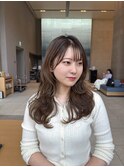大人可愛い巻き髪スタイル/2wayシースルーバング/髪質改善カラー