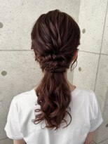 バンクスヘアー(BANK'S HAIR)&nbsp;池袋　アップスタイル　ポニーテール　ゆるふわ　お呼ばれヘア