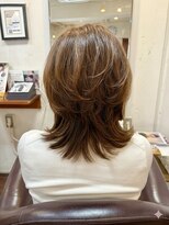 マーズソレイユ 宝塚駅前店(mars soleil)&nbsp;硬い髪も柔らかく | ツヤ感たっぷりの大人外ハネレイヤーウルフ