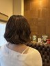 ミディアムボブのパーマ＋カット＋トリートメント込み