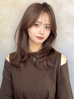 ロイプラスムサシコスギ(Roi+ musashikosugi)&nbsp;ミディアムレイヤー/ゆるふわヘア/ミルクティーブラウン