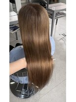 ヴァンクラウド 奈良店(VENT-CLOUD)&nbsp;6Dエクステ×ブリーチで重め×透明感なミルクティーベージュ♪