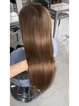 ヴァンクラウド 奈良店(VENT-CLOUD) 6Dエクステ×ブリーチで重め×透明感なミルクティーベージュ♪