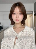 チョコブラウン くびれるレイヤーボブ