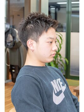 ヘアージャンティ(HAIR GENTIL) メンズ ベリーショート 【 アップバング× ソフトツーブロック】