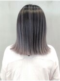 ハイライトグラデーション_耳かけウェーブパーマ_ba297051