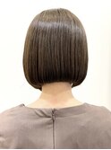 ぱつっとミニボブ◎イルミナカラー ベージュカラー 髪質改善