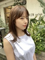 リンサロン(RIN salon) 外ハネミディアム/透明感ベージュカラー