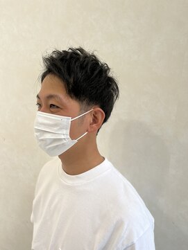 ヘアー ル シェーヌ ワンセカンド(hair le chene 1/2) 短髪×アップバング