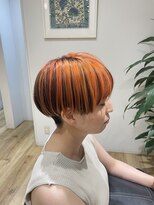 ビエン(bien)&nbsp;☆オシャレ感満点！サンセットオレンジマッシュショート☆