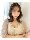 ベージュ/ハイトーン/レイヤー/ボブ/韓国/髪質改善/透明感/立川