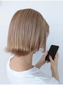 【LANP HAIR】ブリーチ2回 ハイトーンボブ