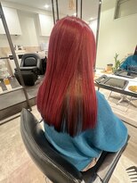 ラ ミュウ 八王子(LA.MIU)&nbsp;インナーカラー　レッド　ブラック　デザインカラー