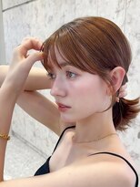 ルームバイシー 新宿(Loom. by Sea)&nbsp;韓国風前髪×ショコラアッシュ【髪質改善/新宿/ふんわりカール】