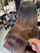 アディクト 東陽町西口(addict)&nbsp;縮毛矯正で大人上品なツヤ髪に＿ブラウン＿ロング［東陽町］