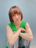 フルバング ミニボブ ブラウンカラー  内巻きボブ【Riku】