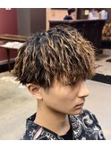 縦落ちツイストパーマ