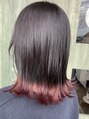 レイルヘア(REIR-HAIR) 裾カラー×コーラルピンク