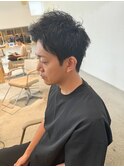【LOVEST服部】スパイキーショートパーマダークアッシュ