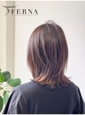 【大人可愛いミディアムレイヤー】