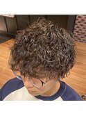 強　波巻きパーマ