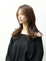 アース コアフュールボーテ 上田店(EARTH coiffure beaute) ナチュラルベージュ_ヨシンモリ_顔周りレイヤー_レイヤーカット