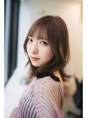 ナチュラルミディ/顔周りおくれ毛/レイヤー/20代/30代/名古屋/栄