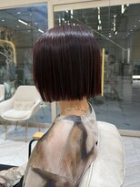 ゼスト フィーノ(ZEST fino)&nbsp;【橋本姫奈】ぱつっとボブ×ボルドーカラー